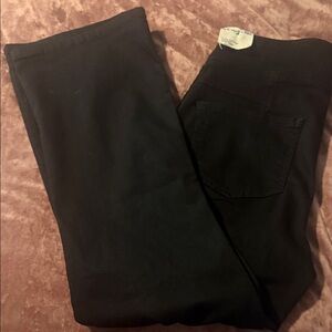 We the Free-Free People Black Mid-Rise Crop Boot Pants Sz S